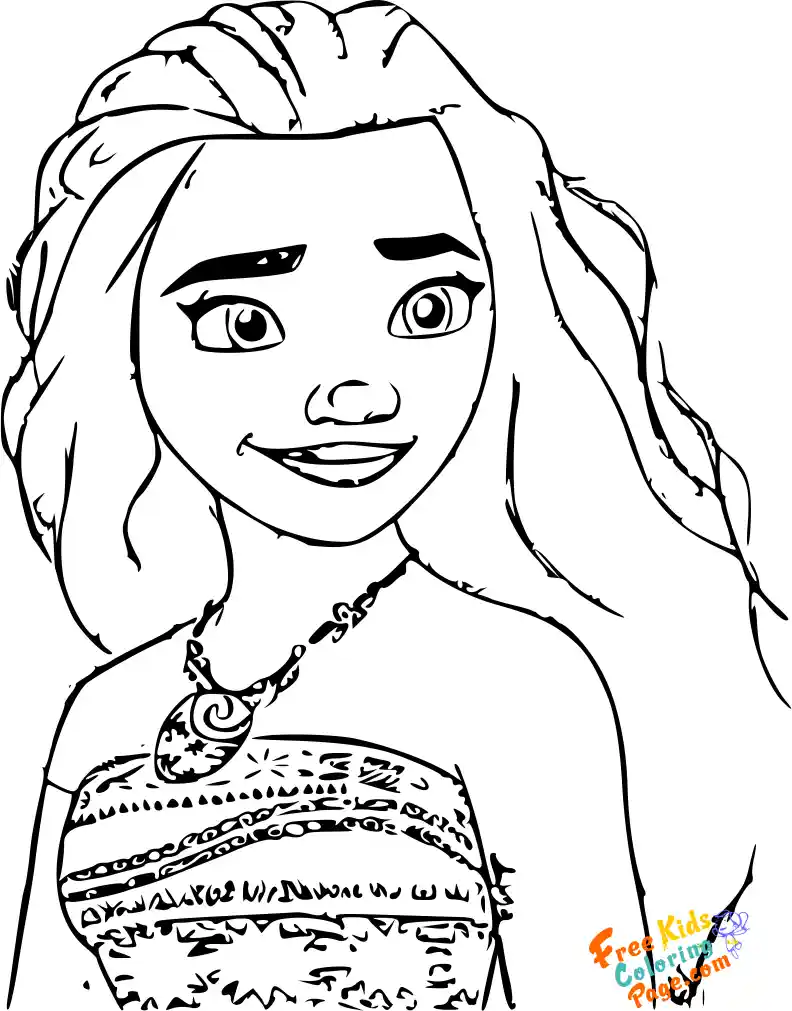 moana disney princess coloring page Free disney coloring book
