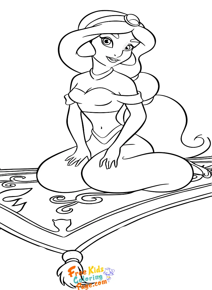 princess jasmine coloring pages printable. disney princess colouring pictures