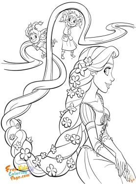 rapunzel printable coloring pages to print out for kids. disney tangled