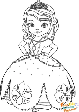 sofia the first coloring page printable