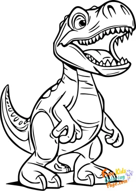 t rex coloring page easy to printable.pictures to color of dinosaurs