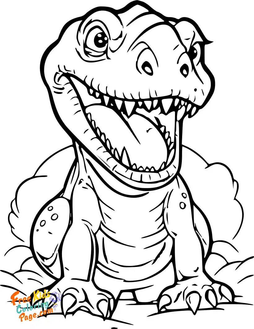 t rex coloring page jurassic world dinosaure to print