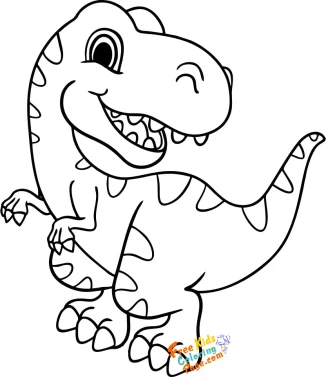 t rex dinosaur easy coloring pages. dinosaur picture to color