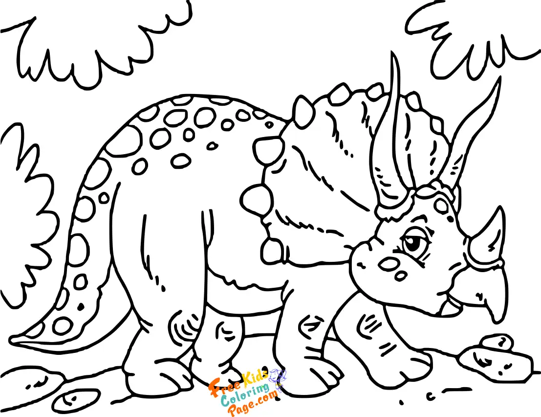 triceratops coloring pages kindergarten. picture of a dinosaur to color