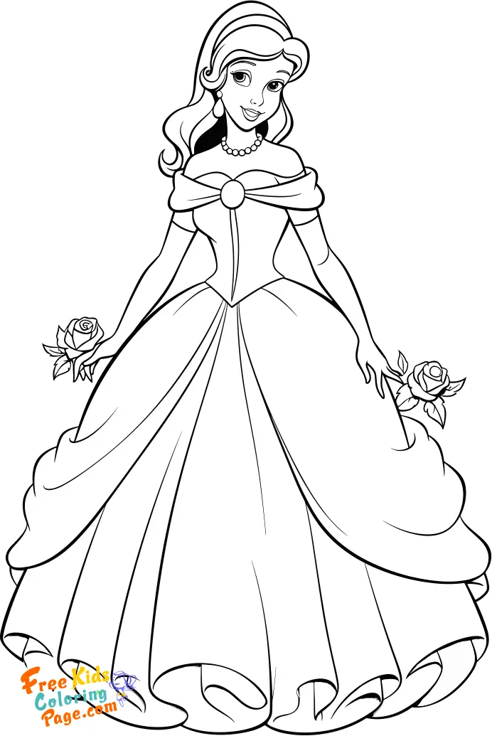 princess cinderella coloring page Disney picture to color