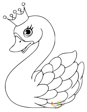 cute swan coloring pages. Pictures to color print out