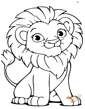 cute lion coloring pages printable